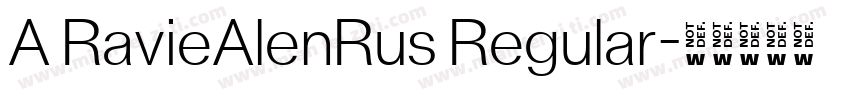 A RavieAlenRus Regular字体转换